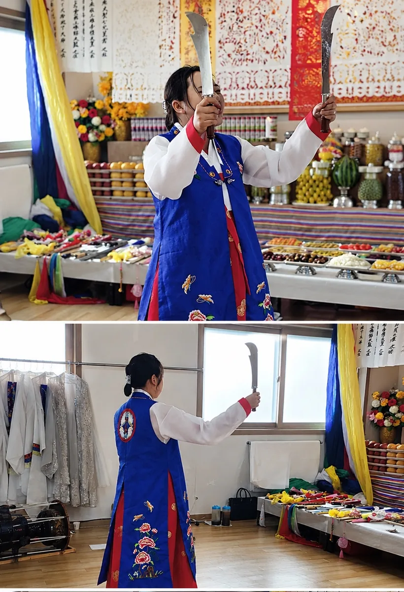 ▲사진=무속인 태화 내림굿 모습.
